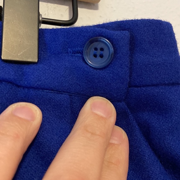 Vintage Cordon of Philadelphia Wool Midi Skirt with Pockets Size 36 Large Indigo - Picture 2 of 6